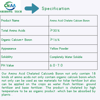 Calcium Boron Powder Amino Acid Chelated Organic Foliar Fertilizer For Agriculture